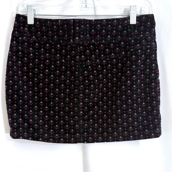 FP We The Free Navy Corduroy Mini Skirt In A Joanie Print With Buttoned Front - Picture 3 of 8